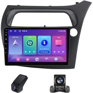 Autoradio,Android 13 geldt geldt voor Honda Civic Hatchback 2006-2012 9 inch HD touchscreen autoradio met draadloze Carplay Android Auto GPS-navigatie 5GWi-Fi Bluetooth FM RDS DSP(B,NF-1)