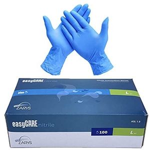Zarys Nitril handschoenen - poedervrij - blauw - maat L - 100 stuks