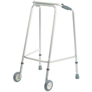 Looprekken, groot ultra smal lichtgewicht looprek op wielen opvouwbaar aluminium met wielen ideaal voor ouderen