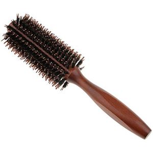 De houten Zorg van het Handvat Nylon Haar om Borstel Anti Haarverlies die Rechtstreekse, rechte kor