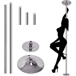 Pole Dance Pole Home Stripper Pole, Verbeterde Roterende/Statische Danspaal Draagbare Thuis 45mm Heren En Dames Pole Dance Pole Kan 440 Lbs Bevatten