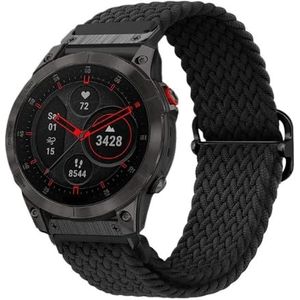 QuickFit 22mm 26mm Gevlochten Nylon Elastische Band fit for Garmin EPIX GEN2 Fenix7 7X Solar/6X 6XPro 5XPlus Enduro 2 Horlogeband (Color : 1, Size : For Fenix5 5Plus)