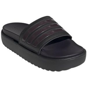 adidas Plataforma Adilette glijbaan voor dames, Zwart Aurora Met Aurora Black, 42 2/3 EU
