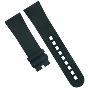dayeer Zachte Fluorhoudende FKM Rubber Horlogeband Voor Blancpain Fifty Fathoms 5000 5015 Band Horloge Riem Armbanden (Color : Green 3, Size : 23mm)
