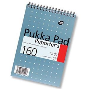 1 x Pukka Pad Rapporter 160 Pagina Kladblokken 140 x 205 mm (Metallic Blue Cover)