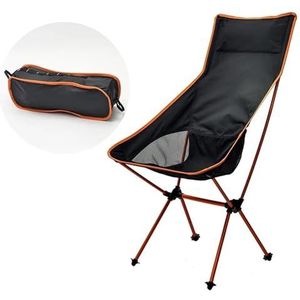 DPNABQOOQ Afneembare draagbare opvouwbare maan stoel outdoor camping stoelen strand vissen stoel ultralichte reizen wandelen picknick stoel gereedschap (maat: oranje-01)