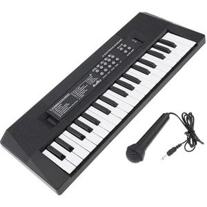 Zwart 37 Toetsen Ingebouwde Luidsprekers Elektronisch Toetsenbord Piano Digitaal Muziektoetsenbord Met Microfoon Draagbaar Keyboard Piano