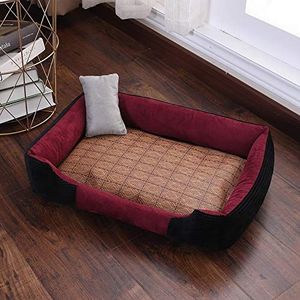 Hongtai Dog Bed For Cat Hond Slapen Lounger Mat Puppiekennel Pet Slaapbank Cute Pet Bed For Katten En Hond Geschikt For Alle Seizoenen (Color : Red, Size : 70cmx55cm)