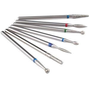 Een spijkerboor Set van 7 diamant nagelboortjes in multicolor(Blue)