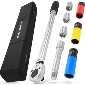 Haskyy - Momentsleutelset - 1/2 inch - 8-delig - 28-210 Nm - Met Slagmoerdoppenset