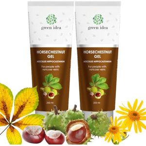 Green idea - Paardenkastanje Massagegel met Arnica tegen spataderen - Spataderenbehandeling - spataderen en aambeien - gezonde aderen - Verbetert de bloedsomloop - Verlicht snel