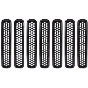 Auto Honingraat Mesh Front Grill Inserts Kit Voor Jeep Voor Wrangler TJ Voor Unlimited 7 Stuks 1997-2006 Auto Front Grill