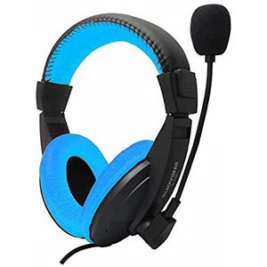 Game Console Headset met Microfoon Volumeregeling, High-fidelity Bedraad Draagbaar Surround Sound, Geschikt voor Luisteren naar Muziek, Leren en Spelen (Blauw)