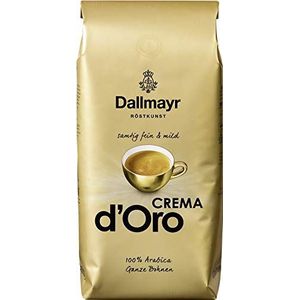 Dallmayr Crema d'Oro SAMTIG, MILD & FEIN koffie hele Boon 8-pack (8x1000g) - Arabica