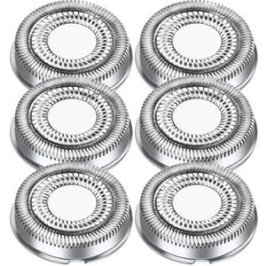 Vervangende koppen voor scheerapparaten uit de serie 1000, 2000, 3000 en 5000, compatibel met elektrisch scheerapparaat AT7xx, AT8xx, PT7xx en PT8xx, eenvoudige installatie, 6 stuks