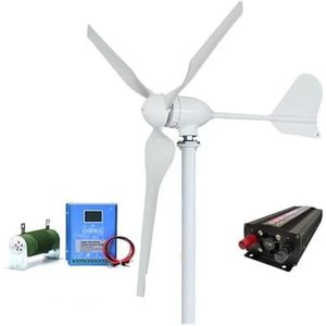 Windturbinegeneratorset 3000W Horizontale turbine met laag geluidsniveau 12V / 24V / 48V Windenergiegenerator for hybride zonnewindsysteem voor huis, boerderij, straatverlichting, boten(Off grid syste