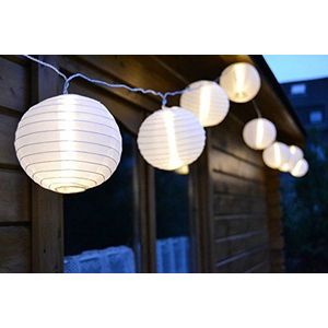 15 XXL LAMPION PARTY LICHTKETTING 6,5 m WARM WIT LEDs LICHTKETTING LAMPIONS