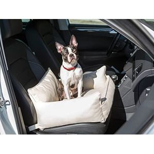 PillowPrim Autositz BEE Hondenautostoel hondendeken auto voorstoel/achterbank transportbox kat hondenmand hondenharnas hondenbed hondenmand (beige Skaj) meerkleurig