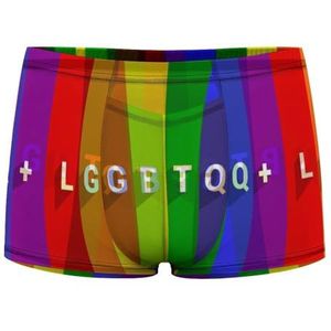 LGBTQ Rainbow Pride Flag Heren Boxer Slip Sexy Shorts Mesh Boxers Ondergoed Ademend Onderbroek Thong