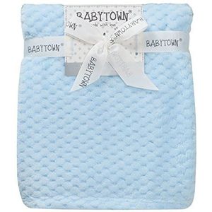 Super Soft Wafel Babybedje/kinderwagen deken ~ 75 x 90cm Baby Blauw