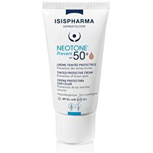 ISISPHARMA NEOTONE Prevent SPF 50+ - Beschermende Getinte Crème SPF 50+ Tegen UV, UVB, Blauw Licht - Zonfilters - Geschikt voor Gevoelige Huid & Zwangere Vrouwen - Gemaakt in Frankrijk
