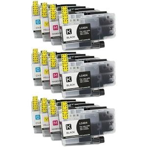 4Color LC424 Standaard Compatibel met B-andere DCP-J1200DW Printer Inktcartridges Multifunctionele Alles-in-één Machine(LC424-3SET)