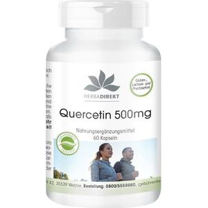 Quercetine 500mg - 60 capsules - Hoge dosering | HERBADIREKT by Warnke Vitalstoffe - Duitse apothekerskwalitei