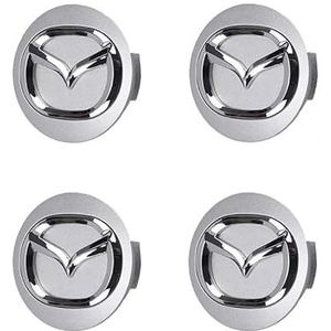 4 stuks Car Center Hub Caps voor Mazda CX-3 2018-2023 56mm Car Center Hub Caps Wieldoppen Stickers Vervanging, B