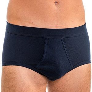 HERMKO 3240 Heren slip met gulp onderbroek van 100% biologisch fijnrib katoen in vele kleuren tot maat 14, Größe Herren:8 (XXL), Farbe:marine