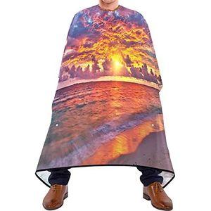 Kapper Cape 140x168cm, Strand Zonsopgang Wolk Hemel Haar Styling Cape Grote Haar Snijden Jurk Waterdichte Kappers Toga, Voor Salon, Vrouw, Kapper