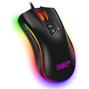 Connect It NEO+ optische professionele gaming-muis + software, 7200 DPI, zwart