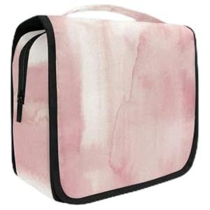 Roze kunst schilderij opknoping opvouwbare toilettas make-up reizen organizer tassen tas voor vrouwen meisjes badkamer