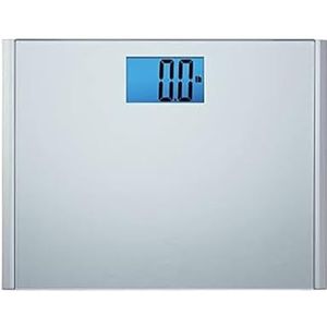 EatSmart Precision Plus Digitale badkamerweegschaal, 420 lbs, ultrabreed platform met step-on-technologie, nauwkeurige weegschaal, grijs