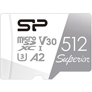 Silicon Power 512GB Superior Micro SDXC UHS-I (U3), V30 4K A2 met Adapter