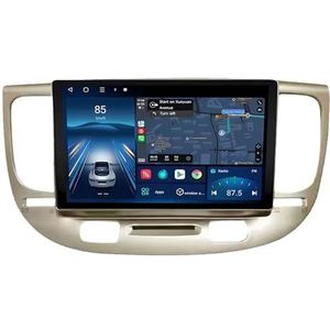 Android 14.0 2 Din Autoradio 9"" Touchscreen Auto Stereo voor KIA RIO2 2005-2011 met Draadloze Carplay Android Auto GPS navigatie AHD Omgekeerd beeld Stuurwielbediening(P1(1G+32G))