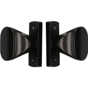 KOTARBAU® Set van 2 knoppen 65 mm zwart met kort schild voor profielcilinder voor poorten en poorten