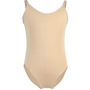 Soudittur Balletpak voor meisjes, ballet, tricot, turnpakje, naadloos dansen, ondergoed voor kinderen en volwassenen, nude (XS (110-120 cm))