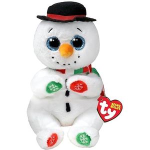 Ty Toys Regular Beanie Bellies - Weatherby Snowman Ty Teddies, speelgoed voor jongens en meisjes, knuffelknuffels