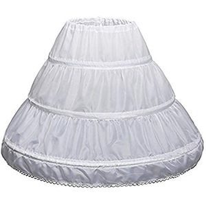 TTYAOVO - Petticoat - Wit - Meisjes - 3 Banden - 60 cm