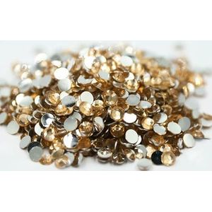 Groot pakket 2-6mm Hars Flatback Kristallen AB Zilveren onderkant Hars Niet-hotfix Strass Nail Art Strass Kledingstuk-Licht Perzik-5mm SS20-10000st
