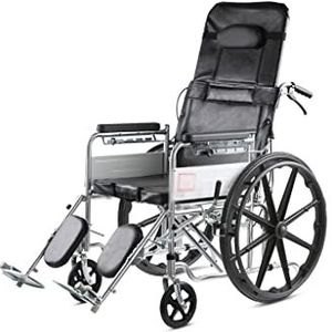 FKJLUN Lichtgewicht rolstoel mobiliteitshulpmiddelen multi-file verstelbare rolstoelen, opvouwbare transportrolstoel, douche rolstoel, draagbare reisrolstoel comfort reisstoel rolstoel (kleur: A)