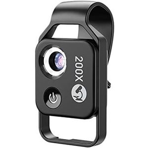 Handheld digitale microscoop accessoires 200X zoom mini microscoop LED licht microscoop accessoires (kleur: zwart)