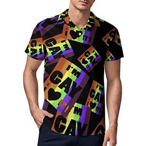 Gay Pride Love It Heren Golf Polo-Shirt Zomer Korte Mouw T-Shirt Casual Sneldrogende Tees 5XL