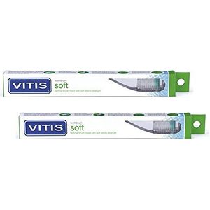 2 stuks - VITIS TOOTHBRUSH SOFT - NORMAL BRUSH HEAD MET SOFT BRISTLE STRENGTH