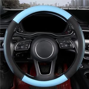 38cm Universele Antislip Ademende Auto Stuurhoes Pu Lederen Voertuig   Color  Red