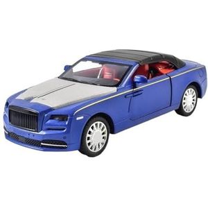 Zinklegering auto Voor D&AWN Legering Diecast Metalen Model Auto Pull Back Model Auto 1:32 maat(Blue No box)