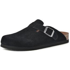 White Mountain Bari-klomp voor dames, Zwart/Suede, 40.5 EU
