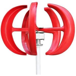 Verticale Windturbine 2000W 12V 24V 48V Permanente Magneet Generator Met Mppt Controlle voor thuis, boerderij, campers, boten(Red,WITHOUT CONTROLLER_24V)