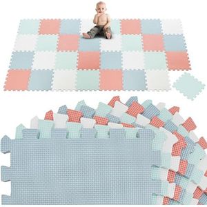 LittleTom 36-delige Baby Speelmat Puzzel vanaf de Eerste Maand - 30x30 Speelmat Baby Foam Tegels - Speelmat Opvouwbar - Kruipdeken EVA Foam Baby Puzzle Mat Kruipmat Baby Vloermat Kids Speeltapijt