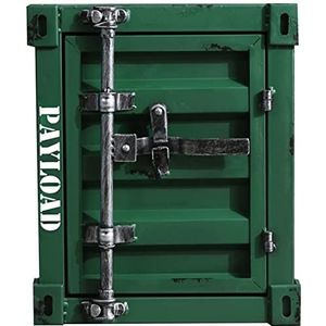 KRXSOBNV, 2-laags nachtkastje met deur, retro nachtkastje zwart, slaapkamer, woonkamer, opbergorganisator bijzettafel 40 * 38 ，Vintage opbergkasten(Medium Green)